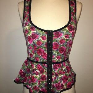 Rose Peplum Hook and Eye Clasps